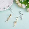 2Pcs Clear Cubic Zirconia Butterfly Dangle Clip on Belly Rings JE1019A-4