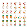 48Pcs 12 Style Alloy Enamel Pendants ENAM-TA0001-31-13