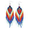 Bohemian Handmade Glass Tassel Dangle Earrings XY6798-3