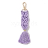 Handmade Macrame Nylon Thread Pendant Decorations HJEW-P019-06G-04-2