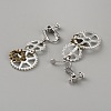 Gear Alloy Clip-on Earrings for Women EJEW-WH0033-47C-2