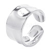 Non-Tarnish Stainless Steel Open Cuff Rings RE9751-1-1