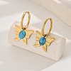 Stainless Steel Butterfly Hoop Earrings RW8851-3