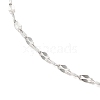 Non-Tarnish 304 Stainless Steel Dapped Chain Necklace for Women NJEW-G104-02P-2