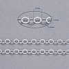 Brass Flat Oval Cable Chains CHC029Y-S-6