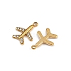 304 Stainless Steel with Crystal Rhinestone Charms STAS-G357-12G-2