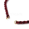 Braided Cotton Cord Bracelet Making MAK-L043-02G-20-2