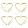 Unicraftale 4Pcs Brass Screw Carabiner Lock Charms KK-UN0001-98-1