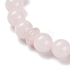 Natural Rose Quartz Beads Stretch Bracelets BJEW-A025-01N-3