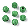 Painted Natural Wood Beehive Beads WOOD-Q040-019B-A05-1