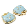 Golden Plated Alloy Charms ENAM-L042-01G-05-3