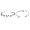 Cubic Zirconia Butterfly Cuff Bangle BJEW-N014-004P-NF-2