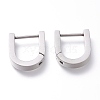 304 Stainless Steel Huggie Hoop Earrings EJEW-O099-02P-2