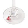 Glass Heart Wine Glass Charms AJEW-JO00191-5