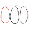 6Pcs 3 Colors 1MM Polyester&Cotton Waxed Cord 5-Strand Necklace Making MAK-TA0001-36B-1