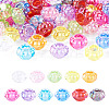 100Pcs UV Plating Transparent Acrylic European Beads TACR-TA0001-93C-1