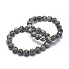 Natural Sesame Jasper/Kiwi Jasper Bead Stretch Bracelets X-BJEW-K212-A-033-7