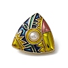 1-Hole Zinc Alloy Enamel Shank Buttons BUTT-WH0028-43B-1