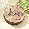 304 Stainless Steel Micro Pave Cubic Zirconia Hoop Earrings STAS-R004-04P-01-4