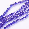 Faceted Bicone Glass Bead Strands X-EGLA-S056-05-1