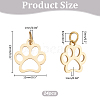 24Pcs Dog Paw Print Shape Stainless Steel Pendants FIND-WR0012-50-2
