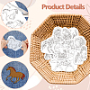 4 Sheets 11.6x8.2 Inch Stick and Stitch Embroidery Patterns DIY-WH0455-155-3