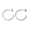 Non-Tarnish 304 Stainless Steel C-Shaped Stud Earrings for Women EJEW-Z066-06P-1