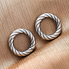 2 Pairs 316 Stainless Steel Spring Gate Rings STAS-BBC0007-87-7