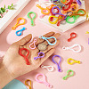 100Pcs 20 Styles Opaque Solid Color Bulb Shaped Plastic Push Gate Snap Keychain Clasp Findings KY-TA0001-58-7