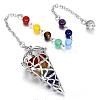 Synthetic Mixed Goldstone Gemstone Cone Dowsing Pendulums G-WH0006-24A-2