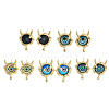 Rack Plating Eye Brass Stud Earrings EJEW-C108-08G-1