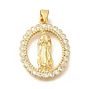Rack Plating Brass with Cubic Zirconia Pendants KK-Z086-33G-11-1