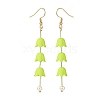 Acrylic Flower with Plastic Pearl Long Dangle Earrings EJEW-JE04941-03-2