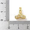 Rack Plating Brass Micro Pave Clear Cubic Zirconia Charms KK-G515-48G-3