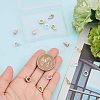  18Pcs 6 Style Brass Crystal Rhinestone Tube Bails FIND-NB0003-06-3