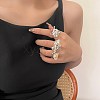 Shell Open Cuff Ring for Women RJEW-Z047-01P-01-1