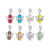 9Pcs 8 Colors Angel Glass Pendant Decorations HJEW-JM02638-2