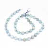 Natural Aquamarine Beads Strands G-O201B-33-2