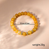 Natural Citrine Beaded Stretch Bracelets for Women ZY0127-1