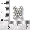 Brass Micro Pave Cubic Zirconia Letter Links KK-I717-04X-P-3