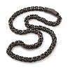 304 Stainless Steel Byzantine Chain Necklaces for Women Men NJEW-A033-03A-AS-2