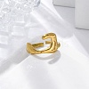 Irregular 304 Stainless Steel Open Cuff Rings for Women RJEW-M019-46G-1