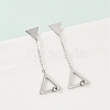 304 Stainless Steel Rhinestone Stud Earrings EJEW-Z089-17P-2