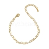 Brass Heart Link Bracelets for Women BJEW-G735-07G-4