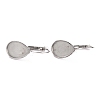 304 Stainless Steel Leverback Earring Settings STAS-B003-06P-1