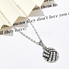 Zinc Alloy Crystal Rhinestone Sport Ball Pendant Cable Chain Necklaces LS-NJEW-U024-01P-04-3