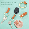 WADORN 16Pcs 8 Colors PU Leather Keychain KEYC-WR0001-11-3