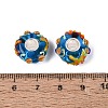 3D Lampwork & Brass Core European Beads LAMP-Q042-01A-3