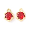 Brass Micro Pave Cubic Zirconia Charms KK-L208-10G-02-2