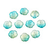 Transparent Spray Painted Glass Beads GLAA-Q089-003-G001-2